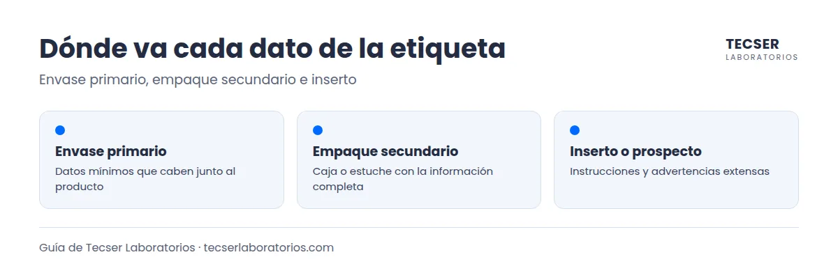 Etiquetado de cosméticos: dónde va cada dato en envase, empaque e inserto